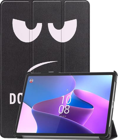 Hoesje - Geschikt voor Lenovo Tab P11 Pro - Dun & Stevig - Trifold Bookcase Hoes - Hard Cover Case - Met Uitsparing Geschikt voor Lenovo Pen - Hardcover Book - Tablethoes - Don't Touch Me