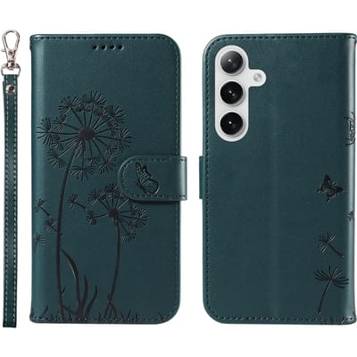 Comfycase Samsung S25 Plus / S24 Plus Dandelion Bookcase Hoesje Zwart