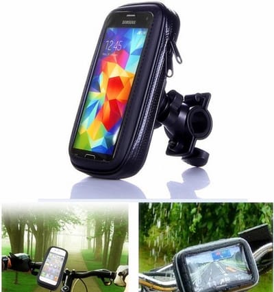 Merkloos telefoonhouder fiets - Universeel - Waterdicht - Opbergruimte - tot 5.7 Inch