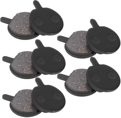 Dailygoods- Schijfremblokken L-02 - 5 Paar - Zwart - Duurzaam Hars - Lichtgewicht - Hoge Betrouwbaarheid - Geschikt voor Mountainbike - Remblokken