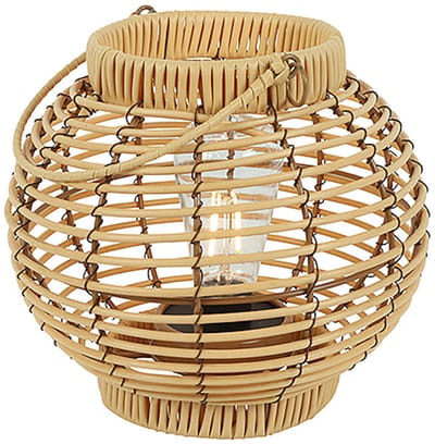 Countryfield LED windlicht decoratie convex Sabine S licht bruin.