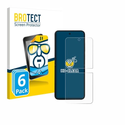 BROTECT - Screenprotector voor Xiaomi MIX Flip 2 - Folie Beschermfolie transparant 6 Stuks