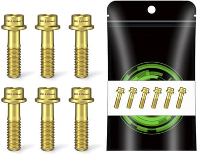 Dailygoody - Fiets Stuurpen Schroeven - Titanium Legering Bouten - Lichtgewicht en Sterk - Zwart/Goud/Multicolor - Hex Tapered Bouten - Voor Fietsonde