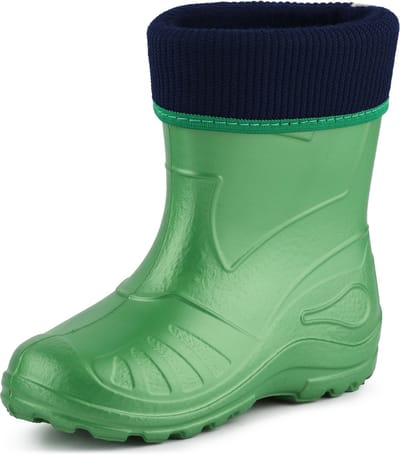 Ladeheid Kinder Regenlaarzen - Rubber - met Binnenschoen - EVA - Wasbare Binnenschoen - LA-KL-EVA-Kids - Smaragdgroen - 22
