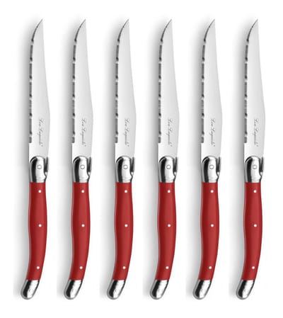 Lou Laguiole - TRADITION - Steakmessen set - 6-delig Rood