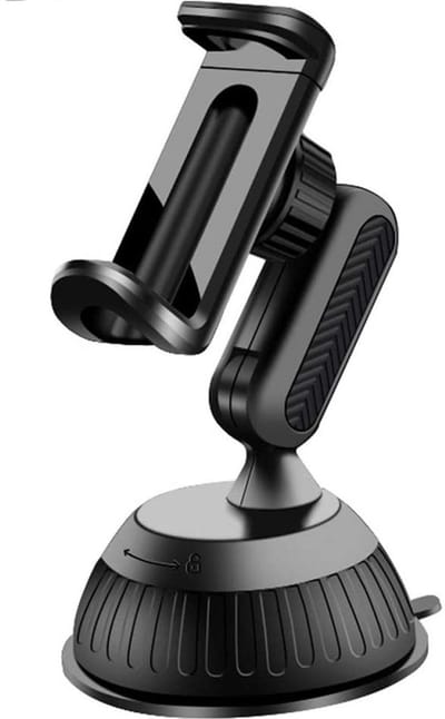LuxeBass Telefoonhouder Auto | Voorruit en Dashboard || Zuignap & Klemsysteem | 360 graden roteren - LB523