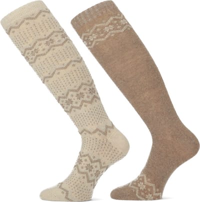 Teckel - Wool Blend - Dames Kniekousen 2-Pack: Elegantie en Warmte voor de Koude Dagen in Maat 36/42