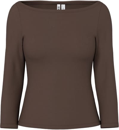 Pieces top met 3/4-mouwen PCPHOEBE BOOTHALS