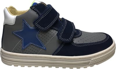 Naturino - Hess High - mt 30 - velcro's blauwe ster lederen hoge sneakers - Grijs navy