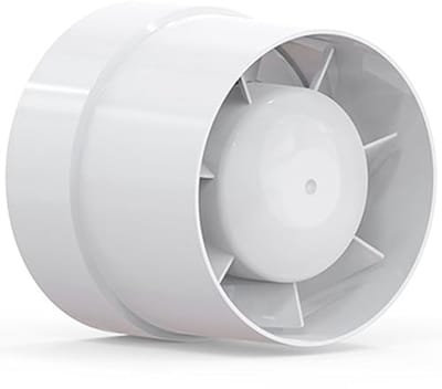 Store_9 - Buisventilator - 150 mm - Stil en efficiënt - Geschikt voor ventileren - Ideaal voor keuken en toilet - Robuust en compact