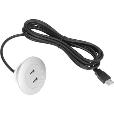 Bank USB-oplaadcontactdoos Inbouwinstallatie Dubbele USB-oplaadpoorten Contactdoos voor thuisgebruik