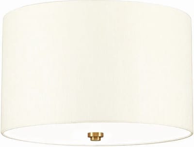 Designer's Lightbox LED Plafondlamp Fletcher Flush | 3X E27 Max 60W | Dimbaar | Aged Brass with Ivory Shade