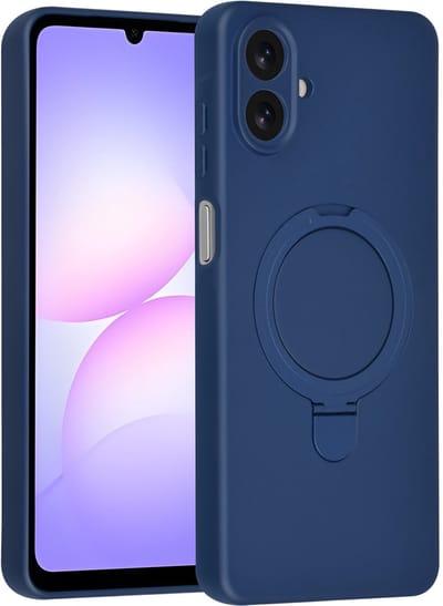 TUNIQ Back cover - Galaxy A07 - Navy Blauw - Met ingebouwde ringstand - Magnetische Magsafe