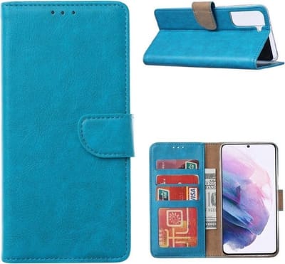 LuxeBass Boekhoesje geschikt voor OnePlus 9 Pro - Turquoise gsm hoesje - telefoonhoes - telefoonhoesjes
