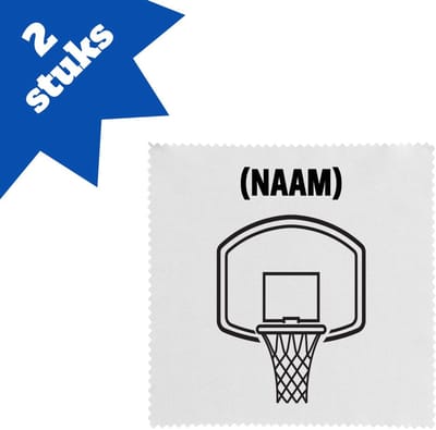 Akyol - basketbal met eigen naam brillendoekjes - Basketbal - basketballer - sport - 17,8 bij 17,8 cm - 2 stuks