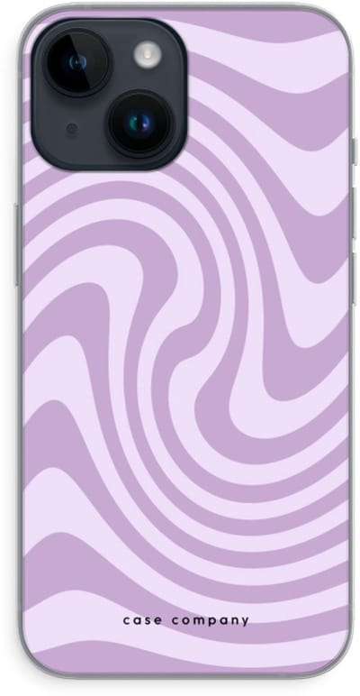 Case Company® - Hoesje geschikt voor iPhone 14 hoesje - Swirl Paars - Soft Cover Telefoonhoesje - Bescherming aan alle Kanten en Schermrand