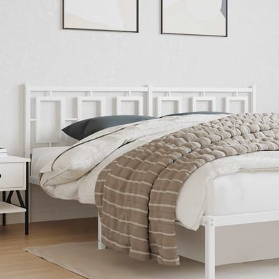 vidaXL - Vervangend - hoofdbord - 180 - cm - metaal - wit