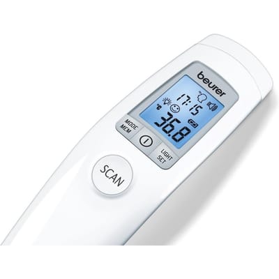 Beurer FT 90 Thermometer - Contactloos - Voorhoofdmeting in Seconden - Meet Lichaam, Oppervlak en Kamer - Ook voor Baby's & Kinderen - Medisch Gecertificeerd - Incl. Opbergbox