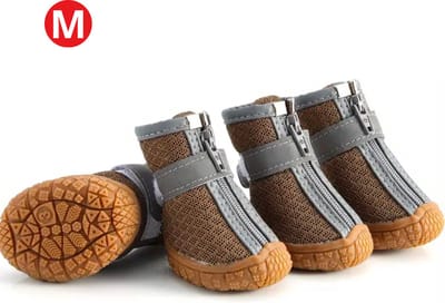 Nivard Hondenschoenen Pootbeschermer - Hondenschoenen - 4 Stuks - Hondenschoentjes - Pootbescherming Hond - Anti Slip - Geel M