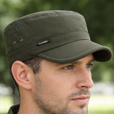 Ademende Sneldrogende Platte Top Pet Voor Mannen Vrouwen Zomer Zon Hoed Lichtgewicht Hardloop Baseballpet groen