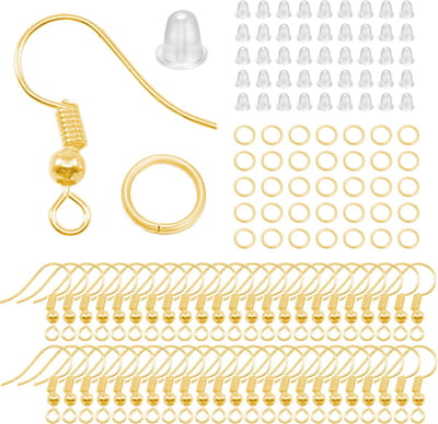 DW4Trading RVS Oorbel Haakjes Goud - Set van 3x100 Stuks