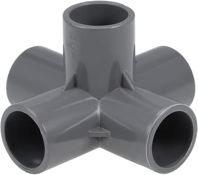 10 Stuks 5-Weg PVC Koppeling 25mm Hoekstuk voor Tuinslang en Constructie