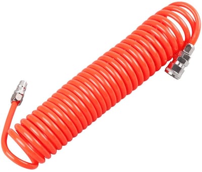 Dailygoods- Terugslagslang 6m - Elastische PU-Luchtcompressorslang - Slijtvast - Antiknik - Lichtgewicht - Goede demping