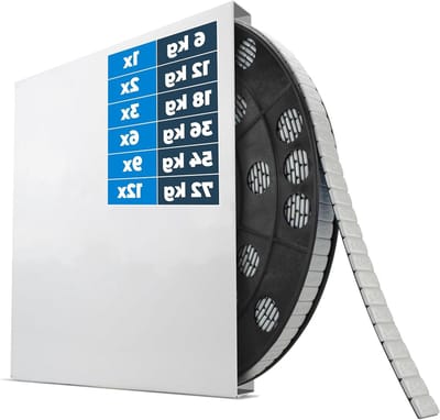 Balanceergewichten Rollen - Kleefgewichten Staalgewichten - Wielen Uitlijnen - Verzinkt en Gecoat - 12 kg 2400x5g - Zilver