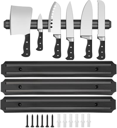 Dailygoods- Messenhouder Magnetisch 33cm - Roestvrij Staal - Keukengerei Houder - Messenrek - Sterke Magneet - Eenvoudig te Installeren - Magneetstrip