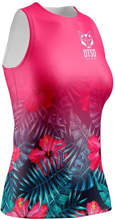 Otso Singlet Braces T-shirt Met Korte Mouwen Roze XS Vrouw