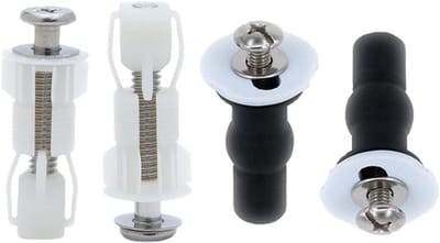Set van 4 Vervangbare Toiletdeksel Schroeven, RVS Bevestigingsschroeven voor WC Zitting en Hinge, Duurzame Toilet Accessoires