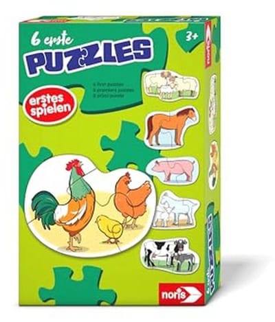 Eerste Puzzels Boerderijdieren - 6 Educatieve Puzzels voor Kinderen vanaf 3 Jaar