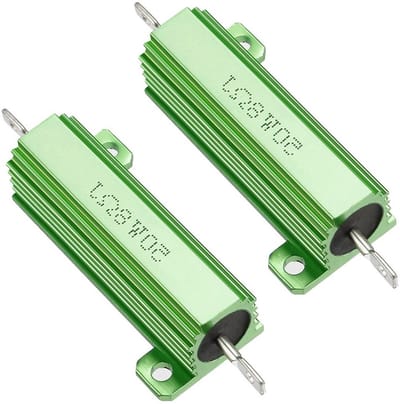Belastingsweerstand Aluminium - Chassis Component - Elektronica Reparatie - Met Aluminium Behuizing - 50W 8Ohm - Zilverkleurig