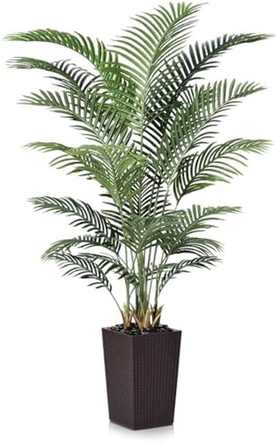 Kunstpalm 180 cm - Decoratieve Kunstplant voor binnen en buiten, UV-bestendig voor Woonkamer, Balkon, Kantoor en Tuin