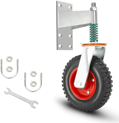 Dailygoody - Heavy Duty Poortwiel - 600 lbs capaciteit - Rubber roller met veer en schroeven - Universeel gebruik - Metaal swingpoorten - Stevige cons..