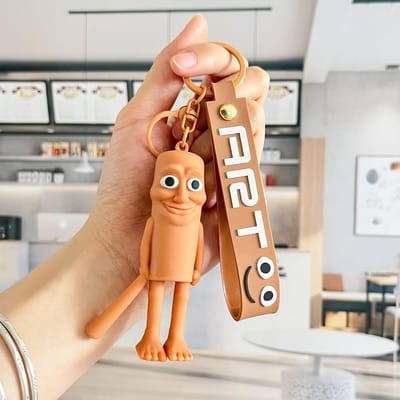Italiaanse Brainrot Sleutelhanger Tralalero Tralala Tung Tung Tung Sahur Ballerina Cappuccino Pop Sleutelhangers Brain Rot Sleutelhangers Cadeaus beige
