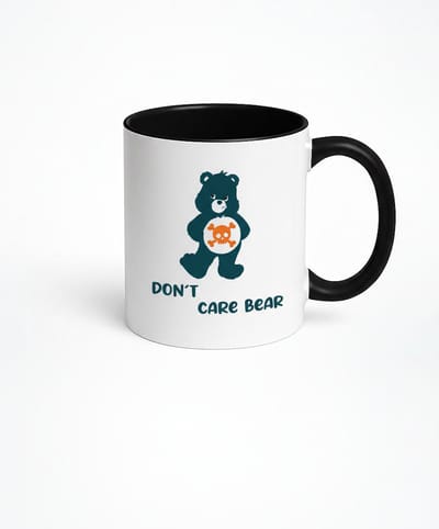 Don't Care Bear Mok - Grappige Koffiemok met Eigenzinnig Design