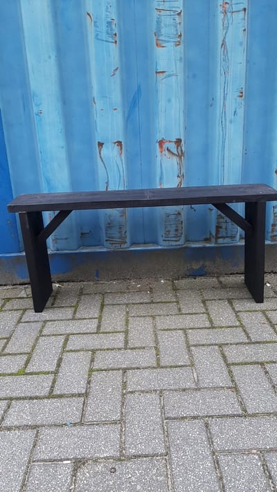 Tuinbankje - Zwart 80cm kant en klaar direct te gebruiken