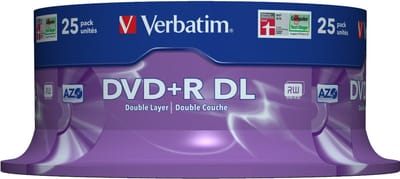 Verbatim DVD+R DL 8,5GB 8x SP MATT SILVER SURFACE - Rohling