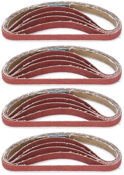 JHUBERS- Schuurpapier Set - 20 Stks Schuurbanden 330x10mm - Metaalslijpen - Slijtvast - Hitte- en Vochtbestendig - Uniforme Zandkorrels - Schuurband