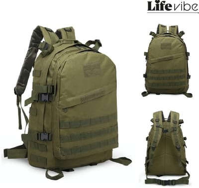 LifeVibe® Tactical Leger Rugzak 40L - Backpack Groen - Waterdichte Outdoor Rugzak - Kamperen