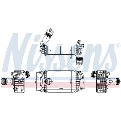 Intercooler, inlaatluchtRadiator NISSENS 961602