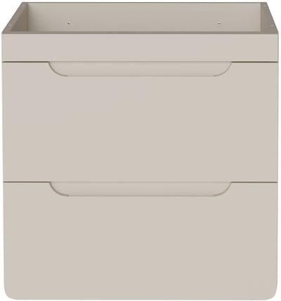 Vente-unique Zwevende onderkast met waskommeubel - Beige - 60 cm - ARUBA
