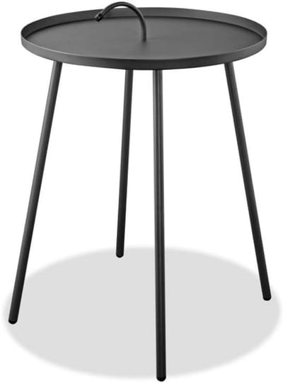 Bijzettafel - Outdoor tafel - Buitenruimte Completeren - Waterbestendig Staal - 51x51x64 cm - Zwart