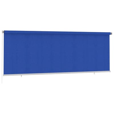 vidaXL Rolgordijn voor buiten 405(B)x140(H) cm HDPE blauw
