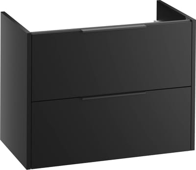 Saqu Lima Wastafel Onderkast - 80x39.5x60 cm - Zwart - Badkamerkast - Wastafelmeubel zonder Uitsparing