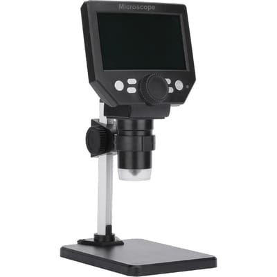 G1000 digitale elektronenmicroscoop 4,3 inch groot basis LCD-scherm 8MP 1-1000X continu Aluminum plastic bracket zwart