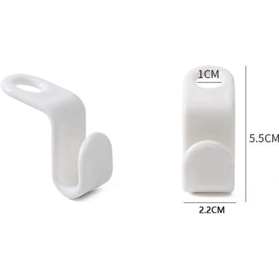 Kledinghanger kastorganizer Ruimtebesparende hanger Kledingrek met meerdere poorten Plastic Sjaal cabide Opbergkledinghangers white