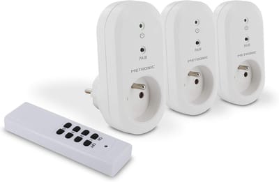 Set van 3 Draadloze Stopcontacten met Afstandsbediening voor Verlichting en Huishoudelijke Apparaten