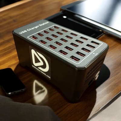 25 Poort USB oplaadstation USB-25-150W-2A | oplader snellader 25 poorten USB | Dolly Digital©